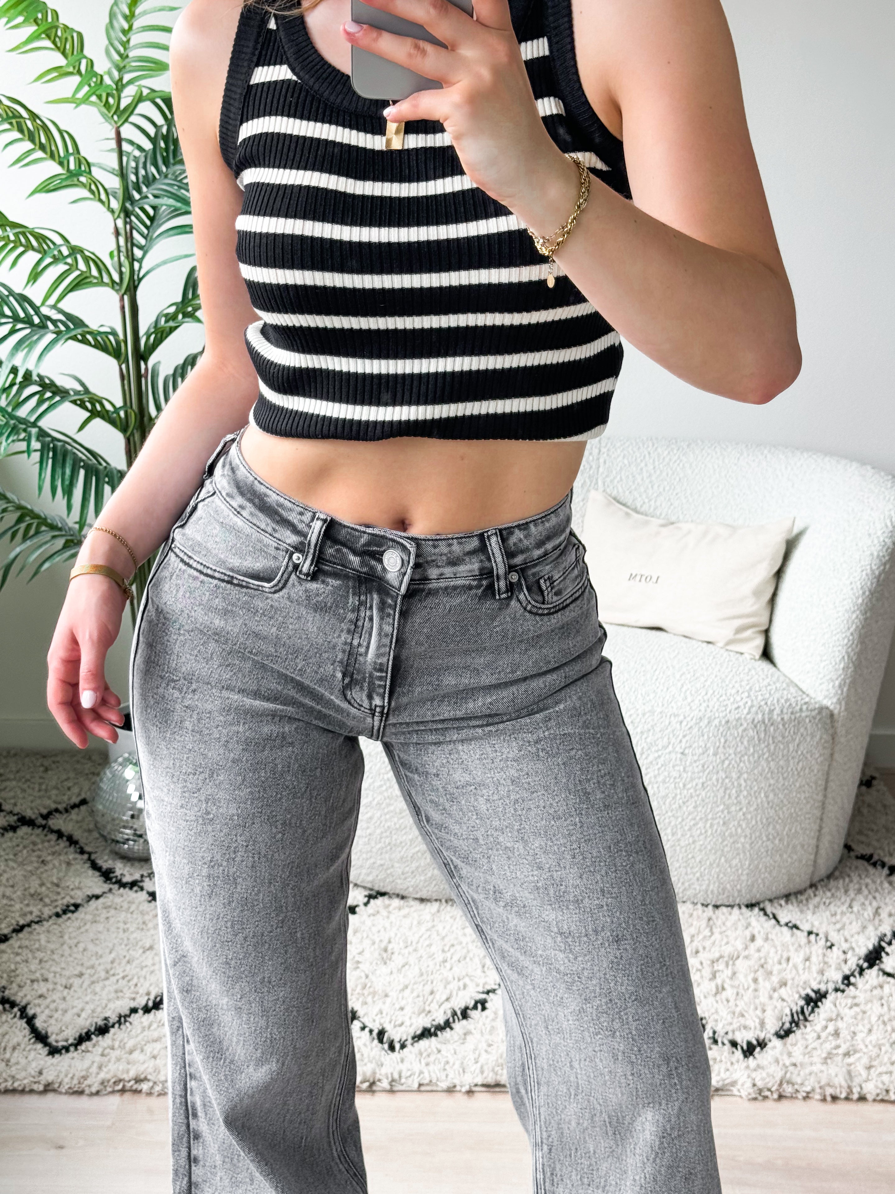 Serene Cove™ | Stretch - Maya wide jeans grey