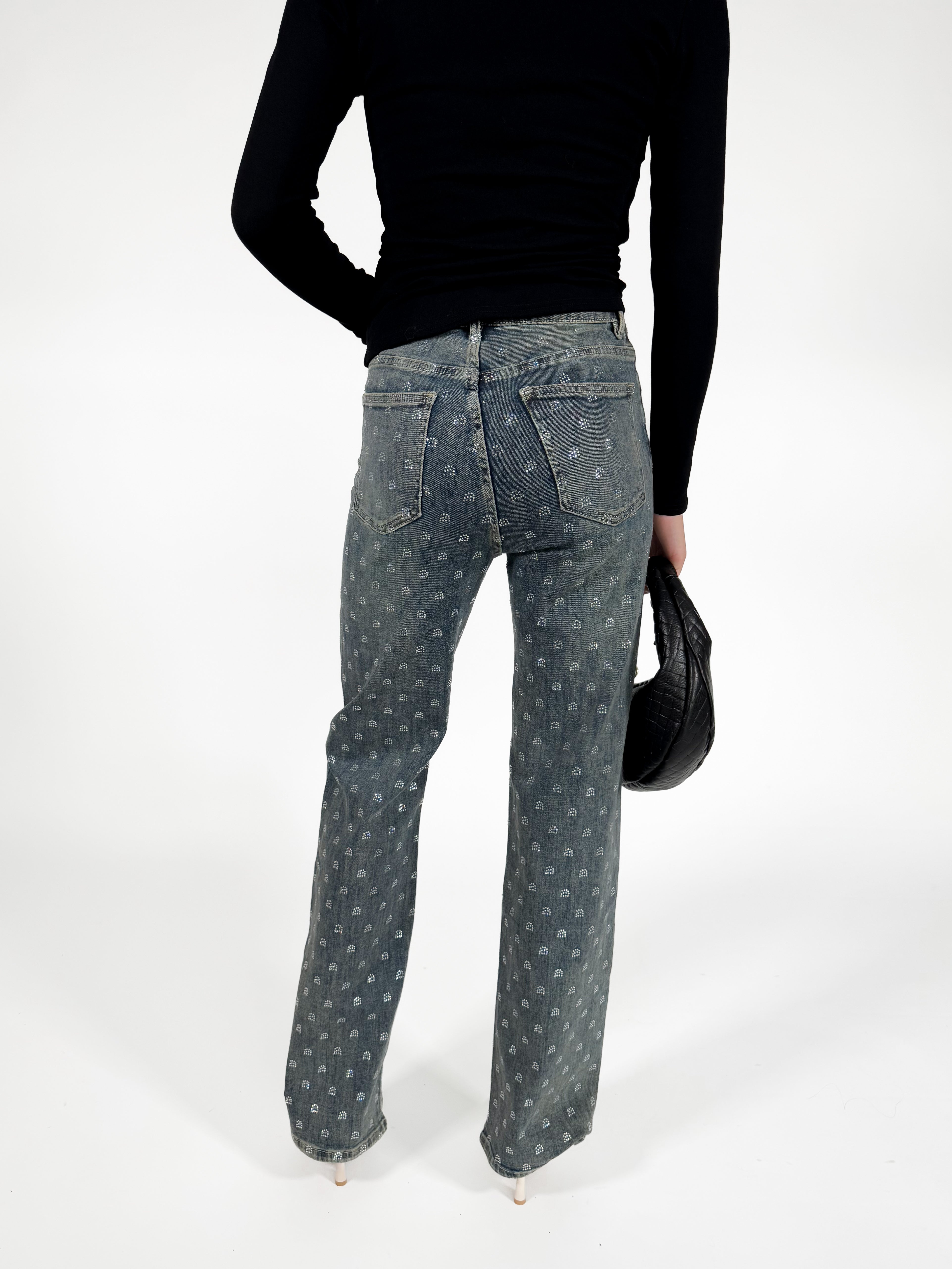 Serene Cove™ | Stretch - Elize wide jeans washed denim