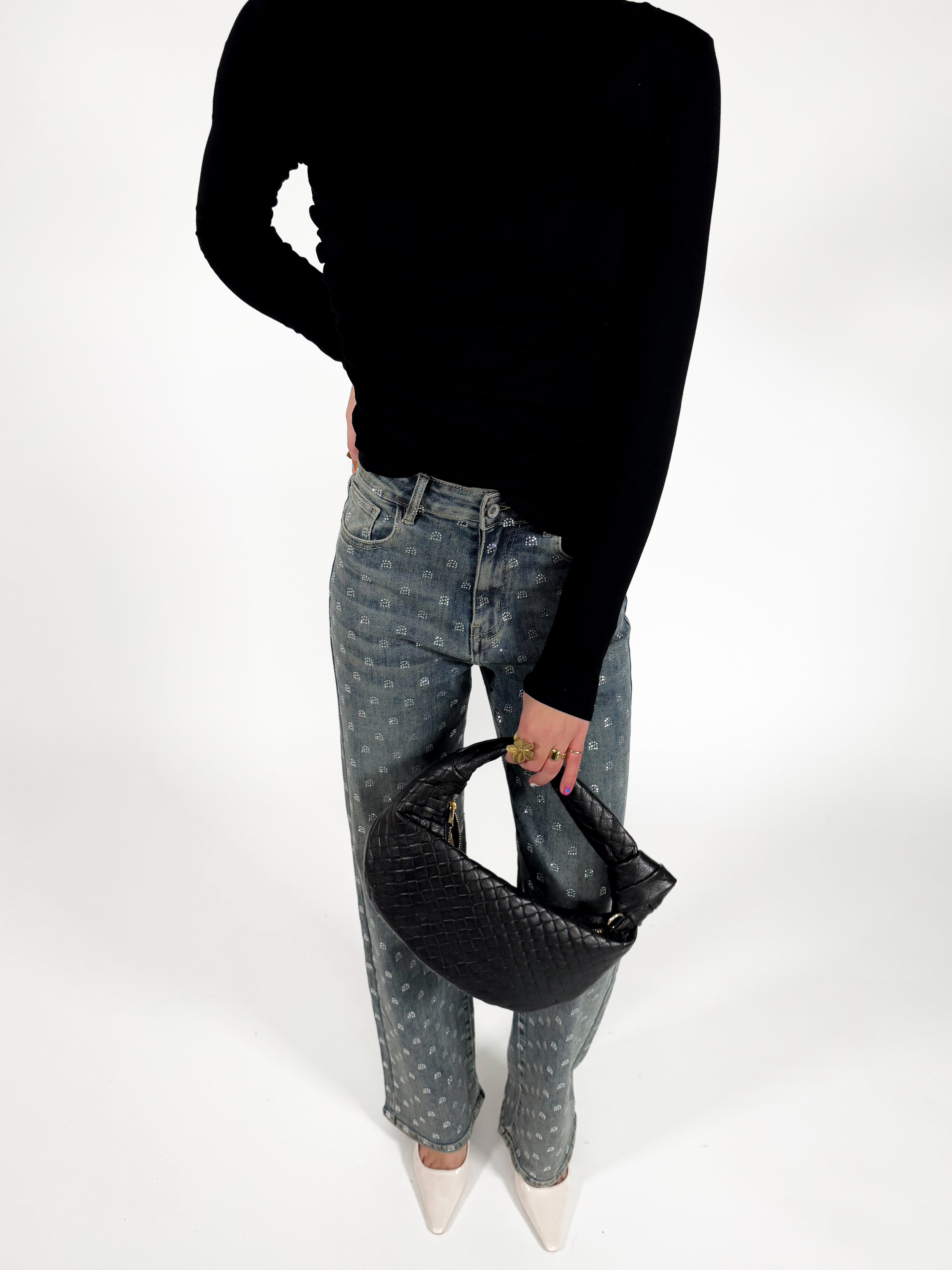 Serene Cove™ | Stretch - Elize wide jeans washed denim