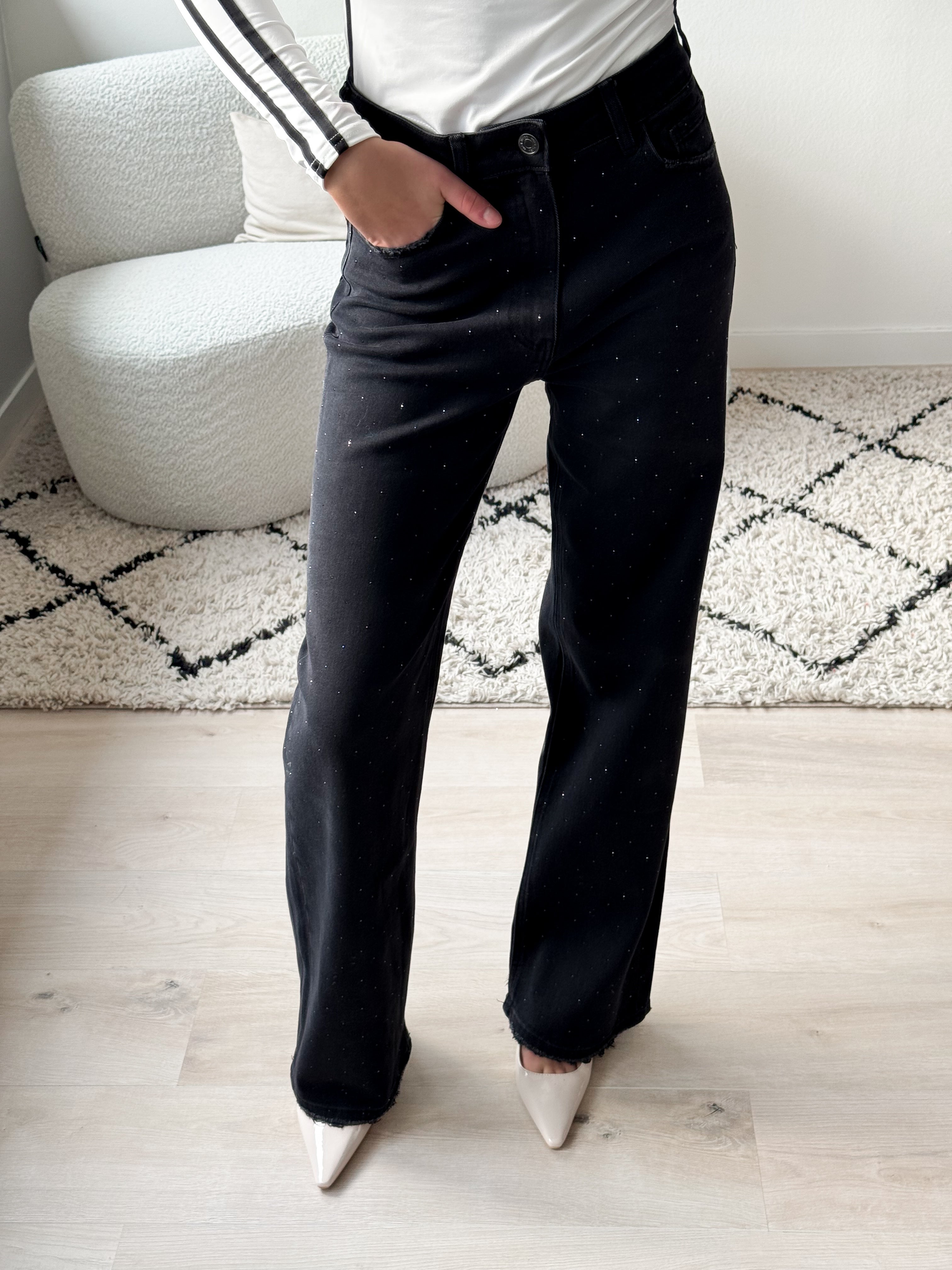 Serene Cove™ | Stretch - Macey wide jeans black