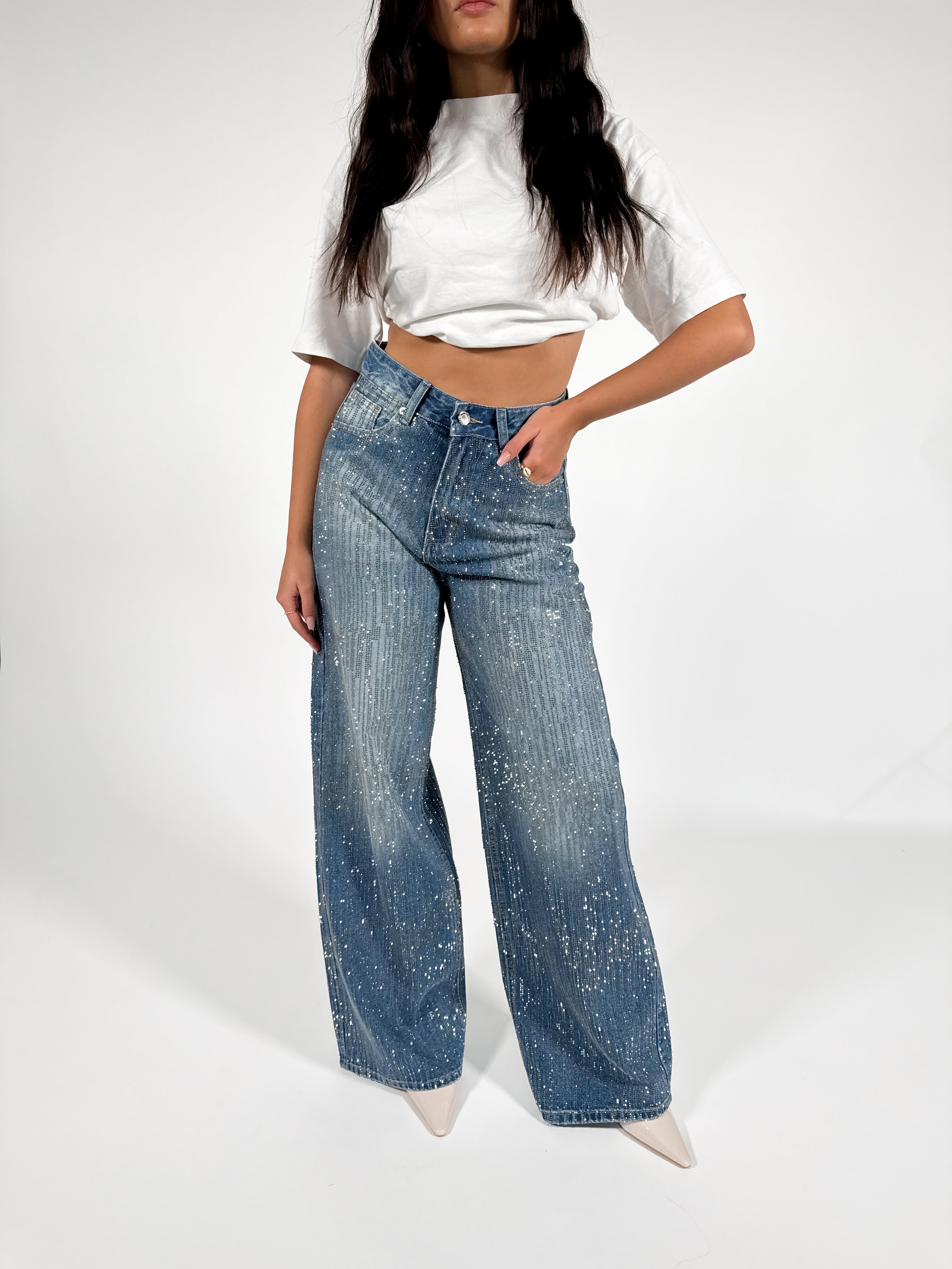 Serene Cove™ | Lotte extra wide jeans mid denim