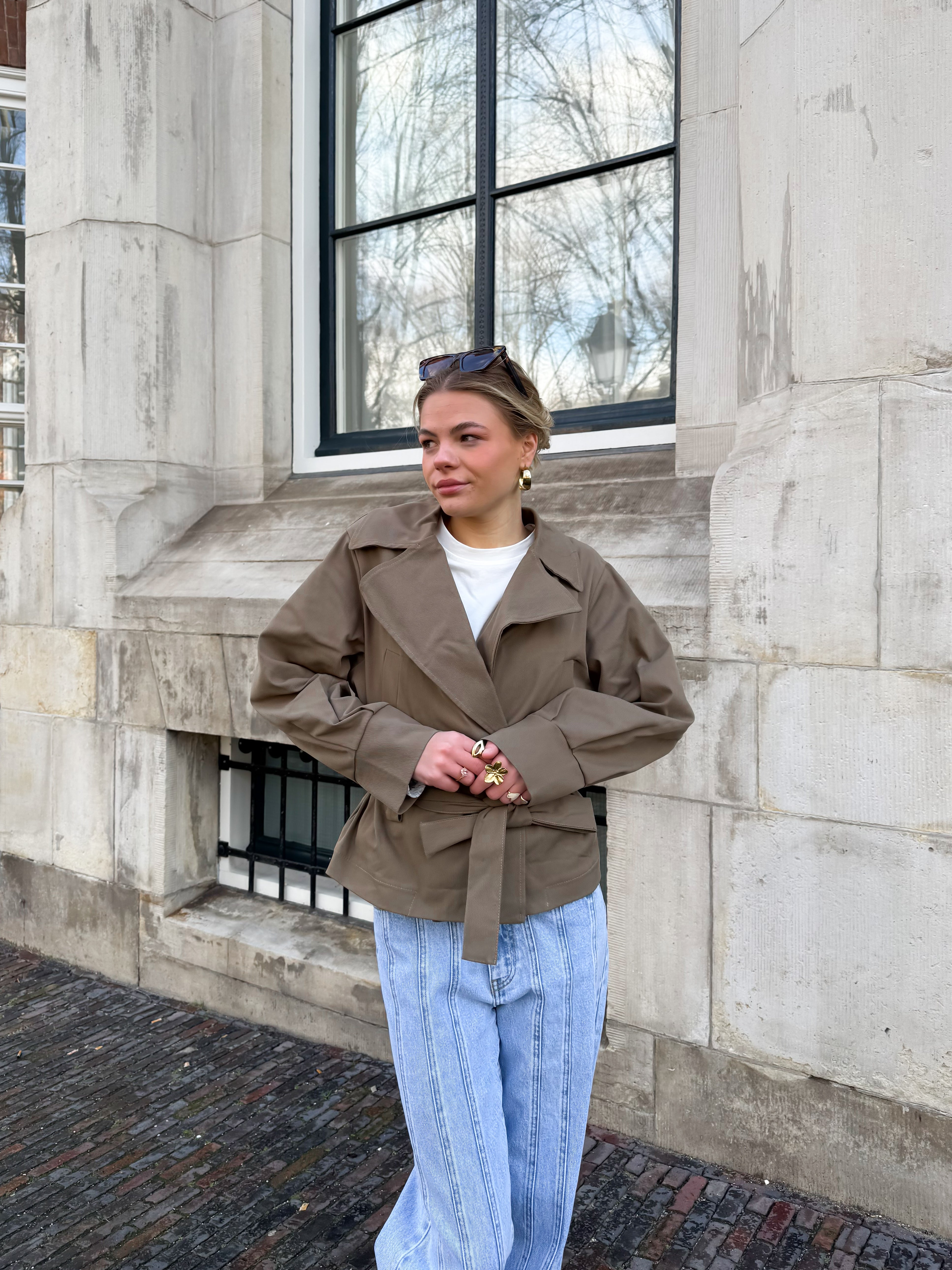 Serene Cove™ | Mandy cropped trenchcoat