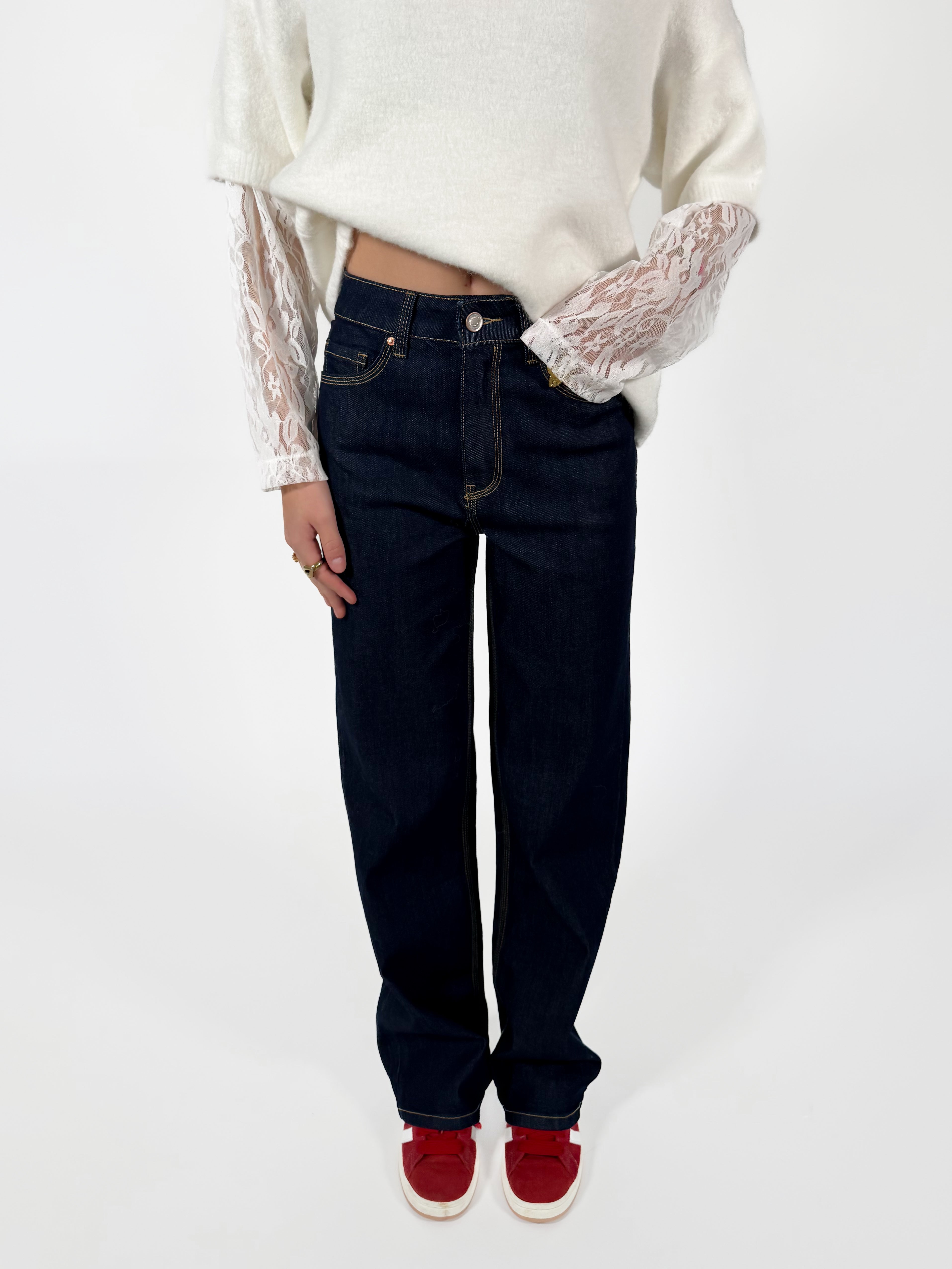 Serene Cove™ | Stretch - Ayla wide jeans navy blue