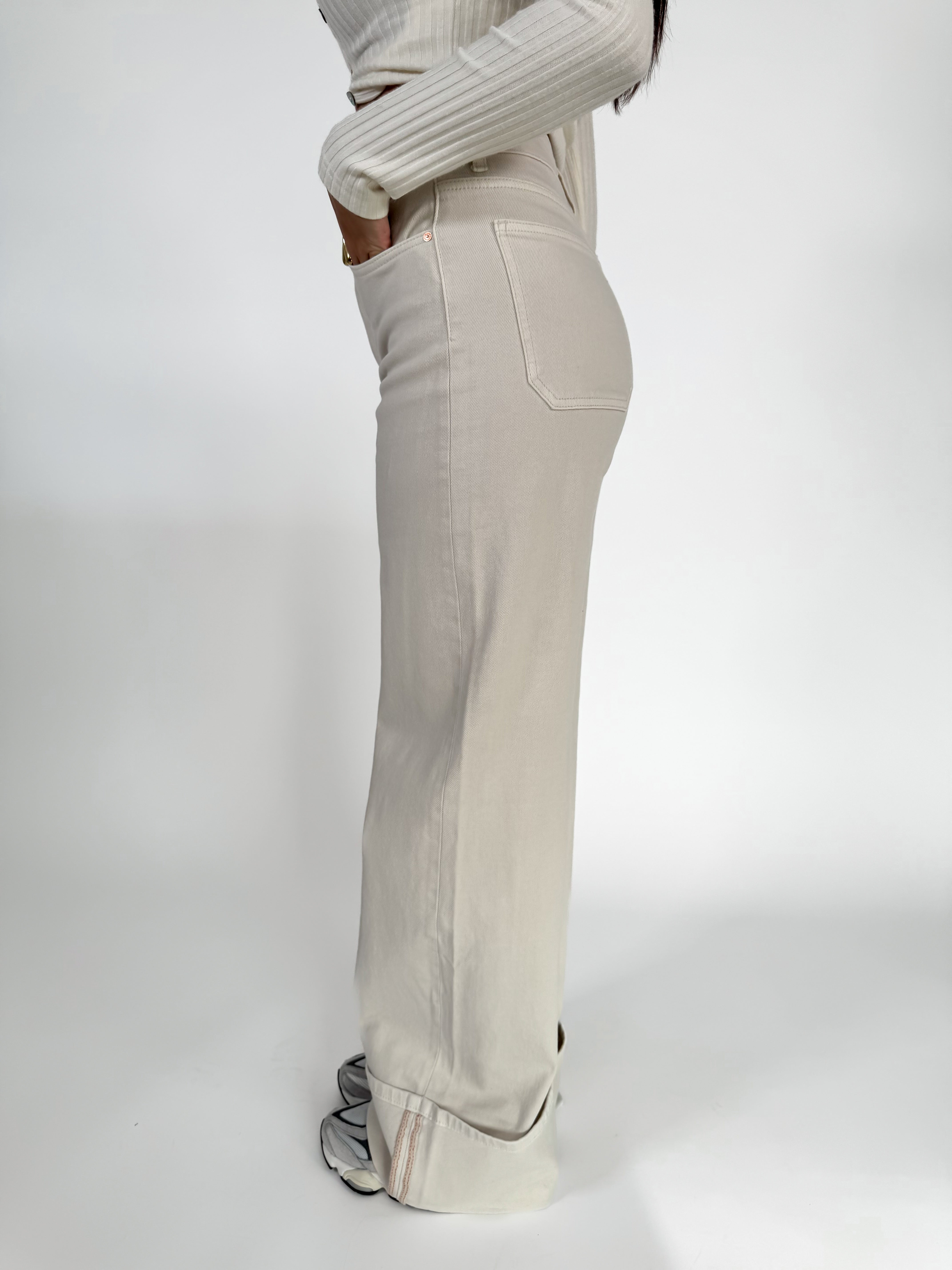 Serene Cove™ | Stretch - Chiara wide jeans crème