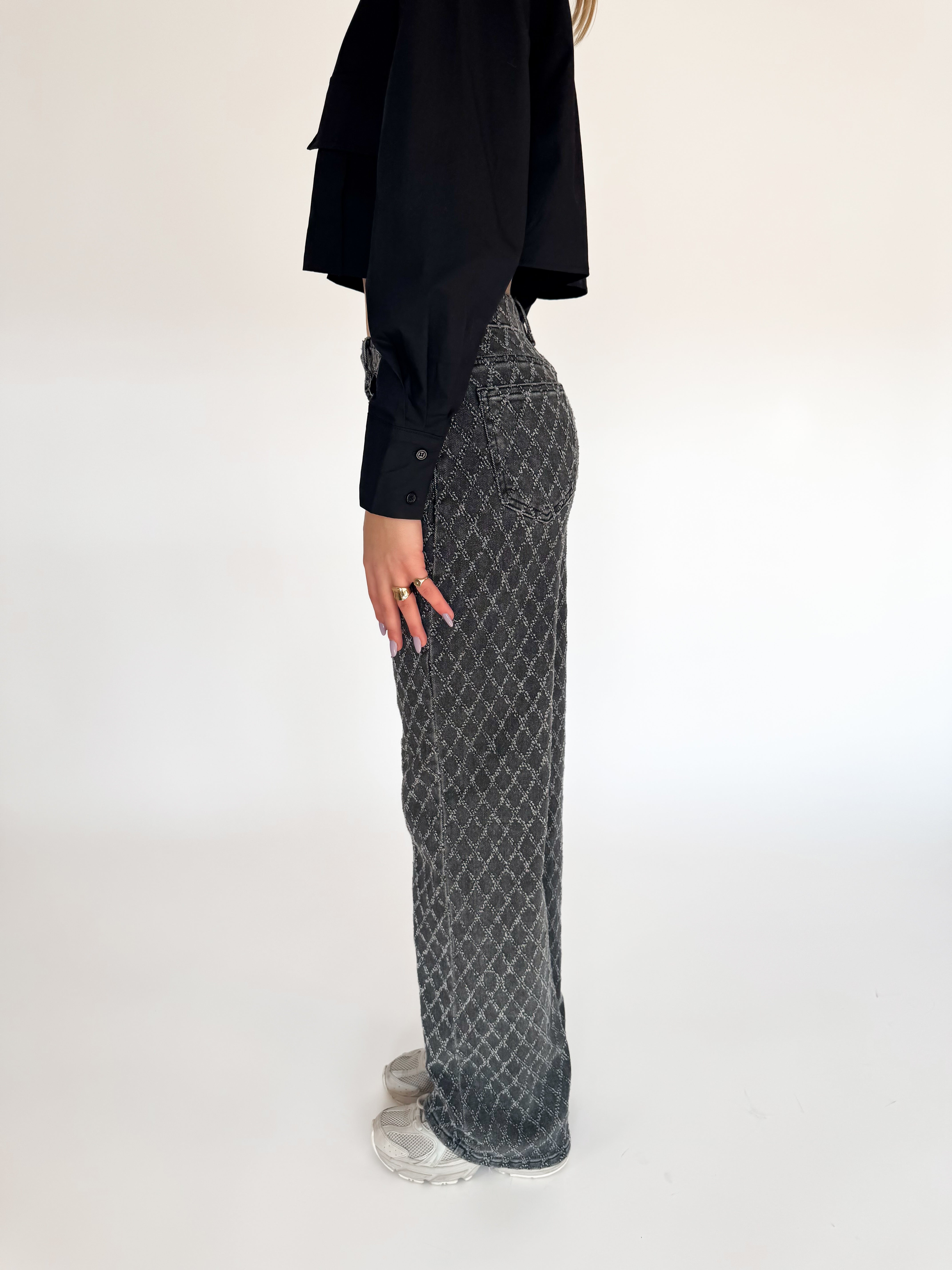 Serene Cove™ | Stretch - Aniek wide jeans anthracite