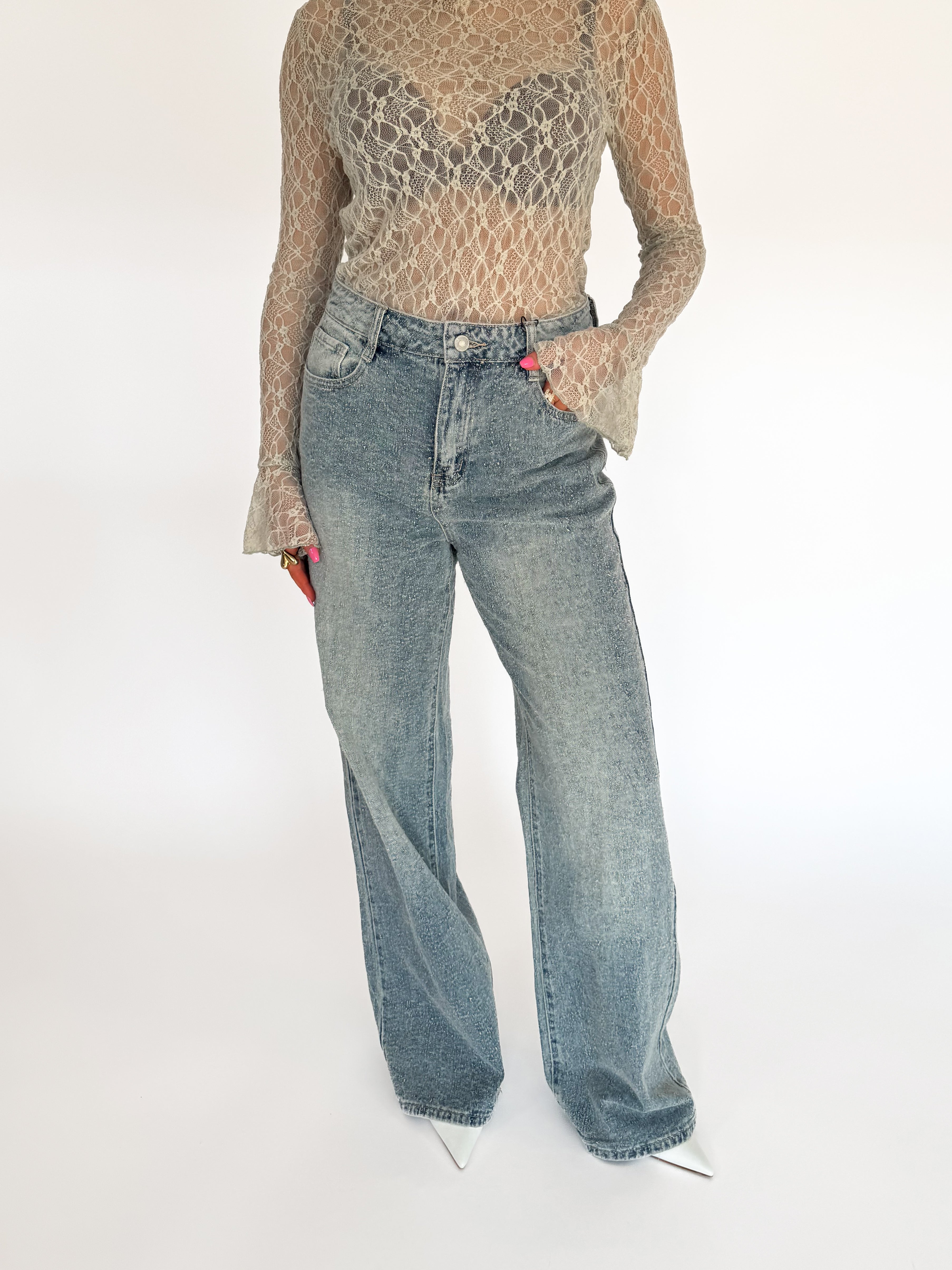 Serene Cove™ | Linda wide jeans washed denim