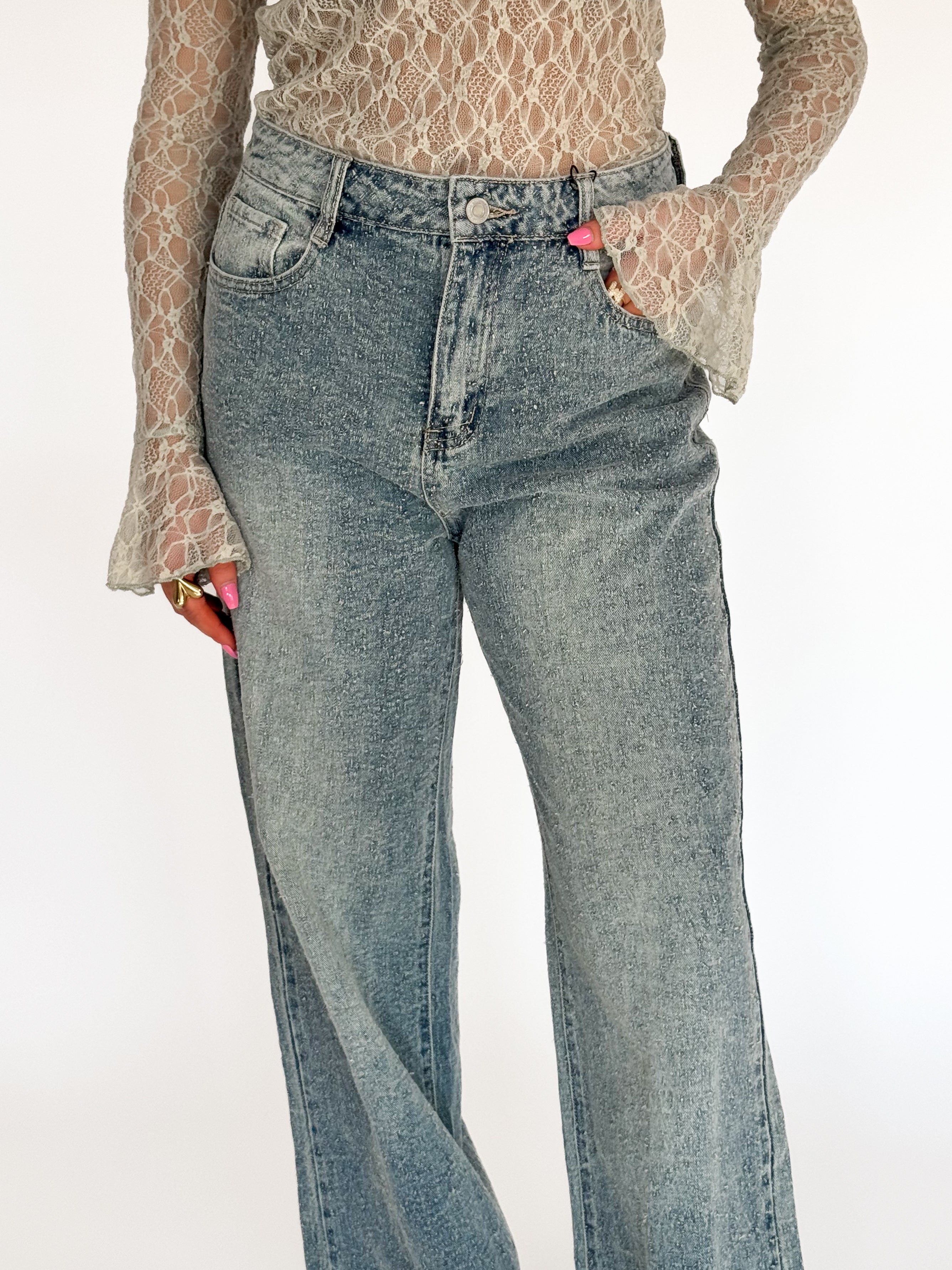 Serene Cove™ | Linda wide jeans washed denim
