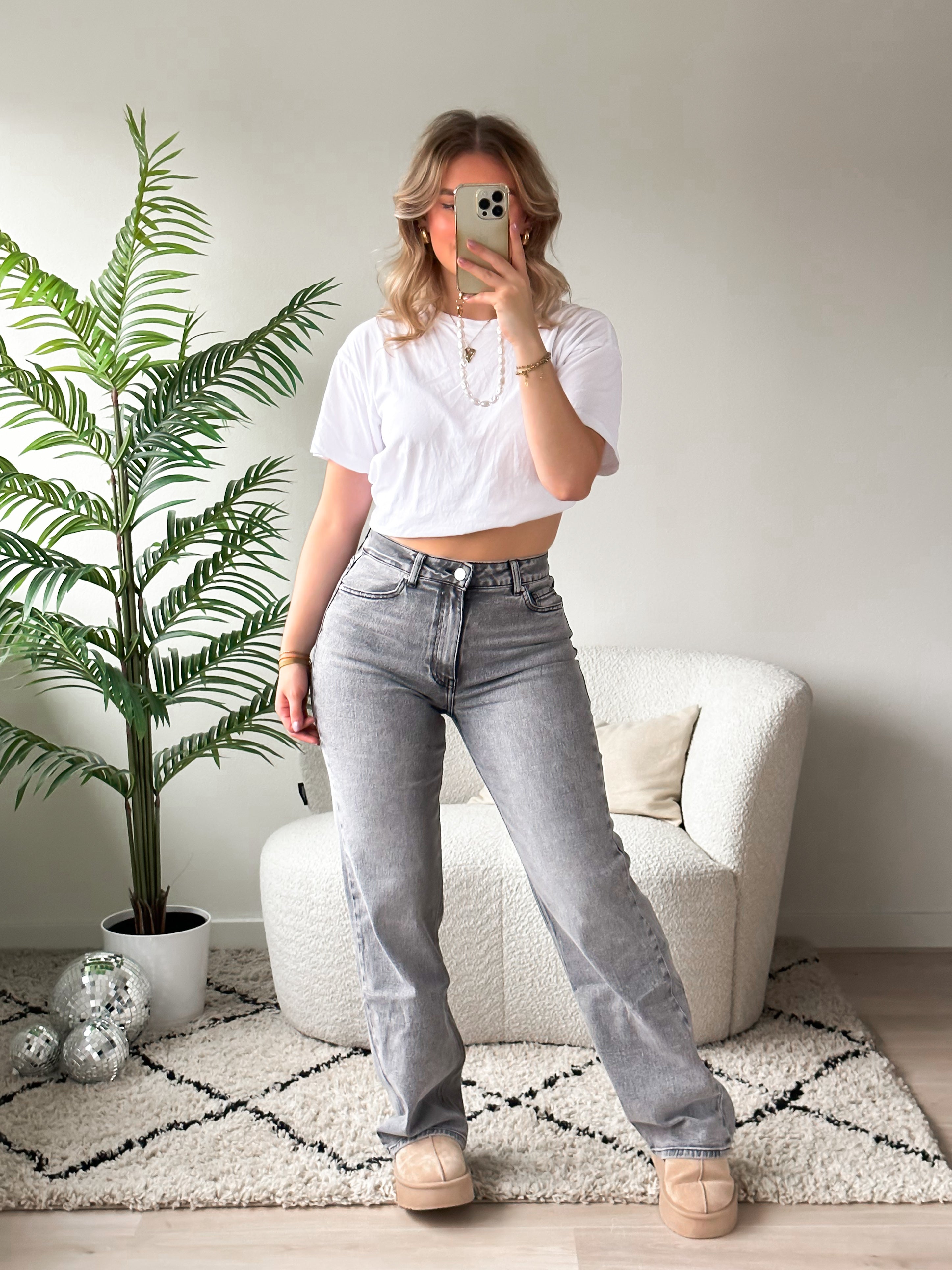 Serene Cove™ | Stretch - Ayla wide jeans grey