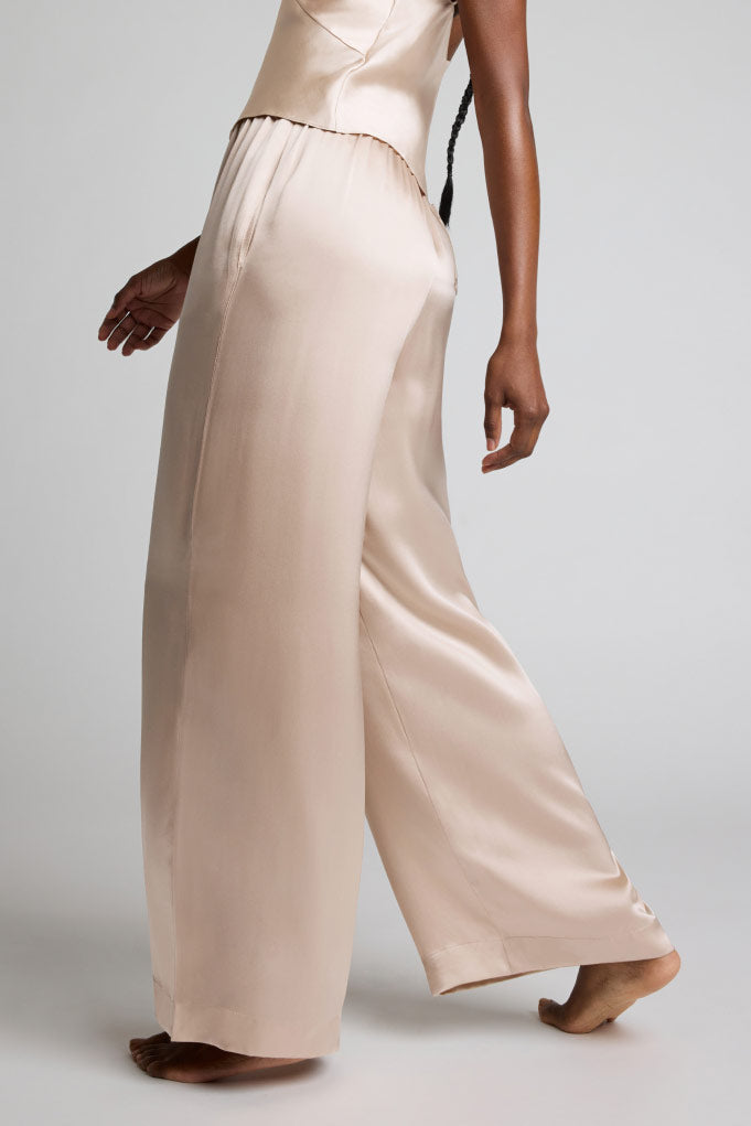 Serene Cove™ | Eclipse Silk Track Pant in Fizz