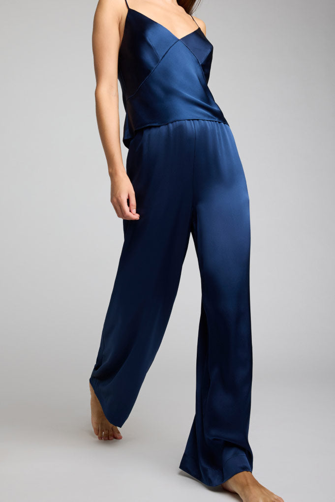 Serene Cove™ | Eclipse Silk Track Pant in Navy