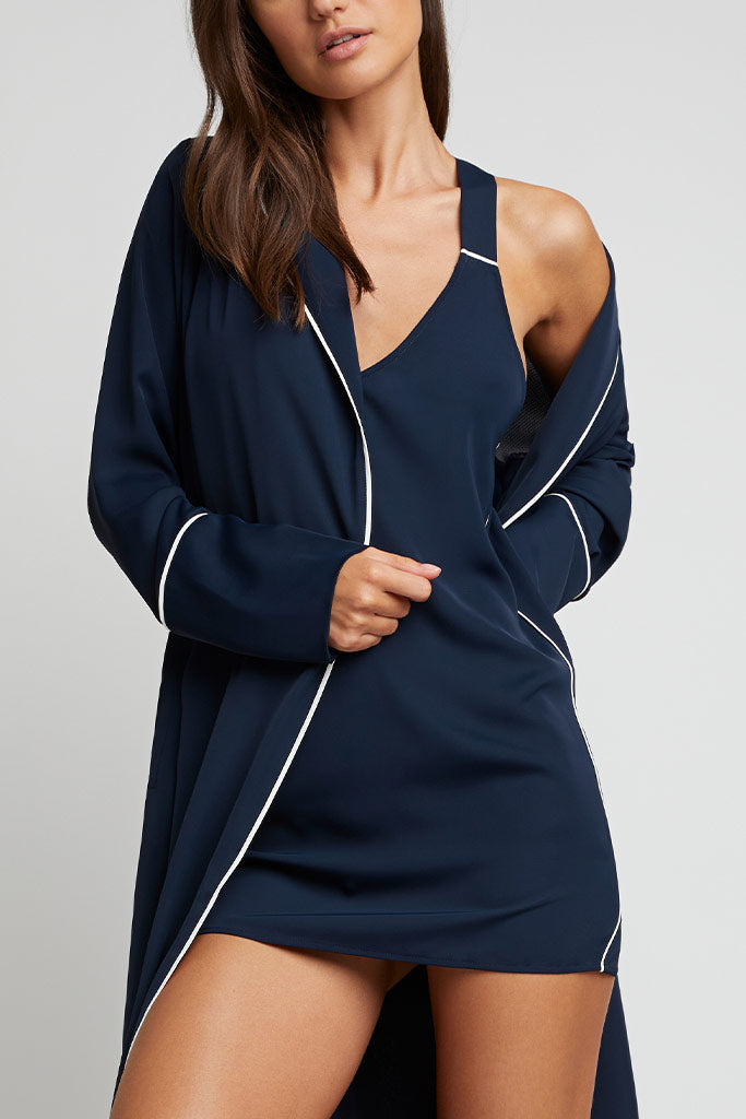 Serene Cove™ | Supreme Klassieke Badjas in Navy