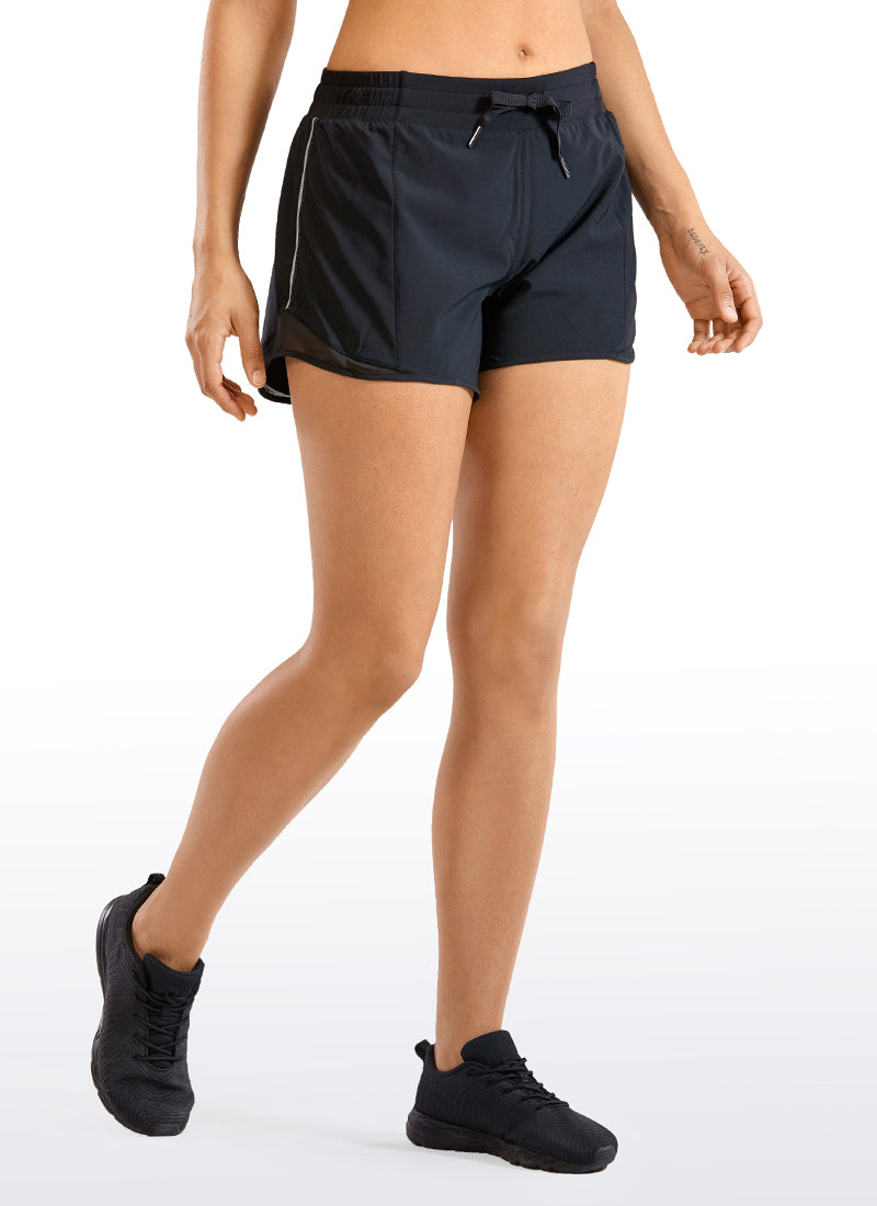 Serene Cove™ | Feathery-Fit Mid-Rise Gevoerde Korte Broek met Koord 4''