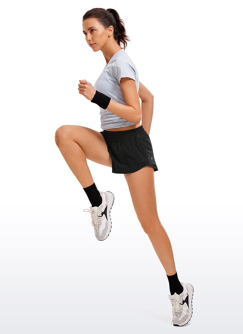 Serene Cove™ | Feathery-Fit Zachte Low Rise Mesh Liner Shorts met Zakje met Ritssluiting 2.5''