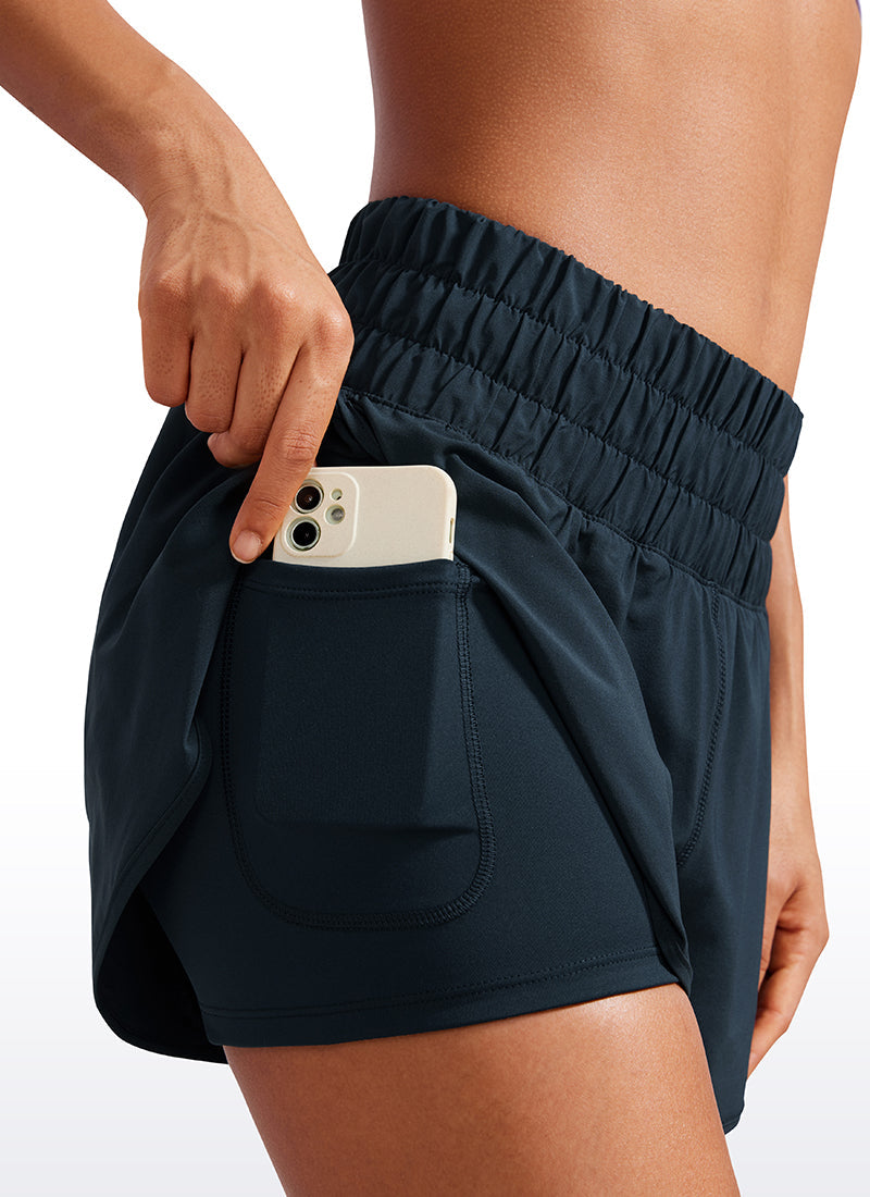 Serene Cove™ | Feathery-Fit Zachte High-Rise 2 in 1 Short 3''