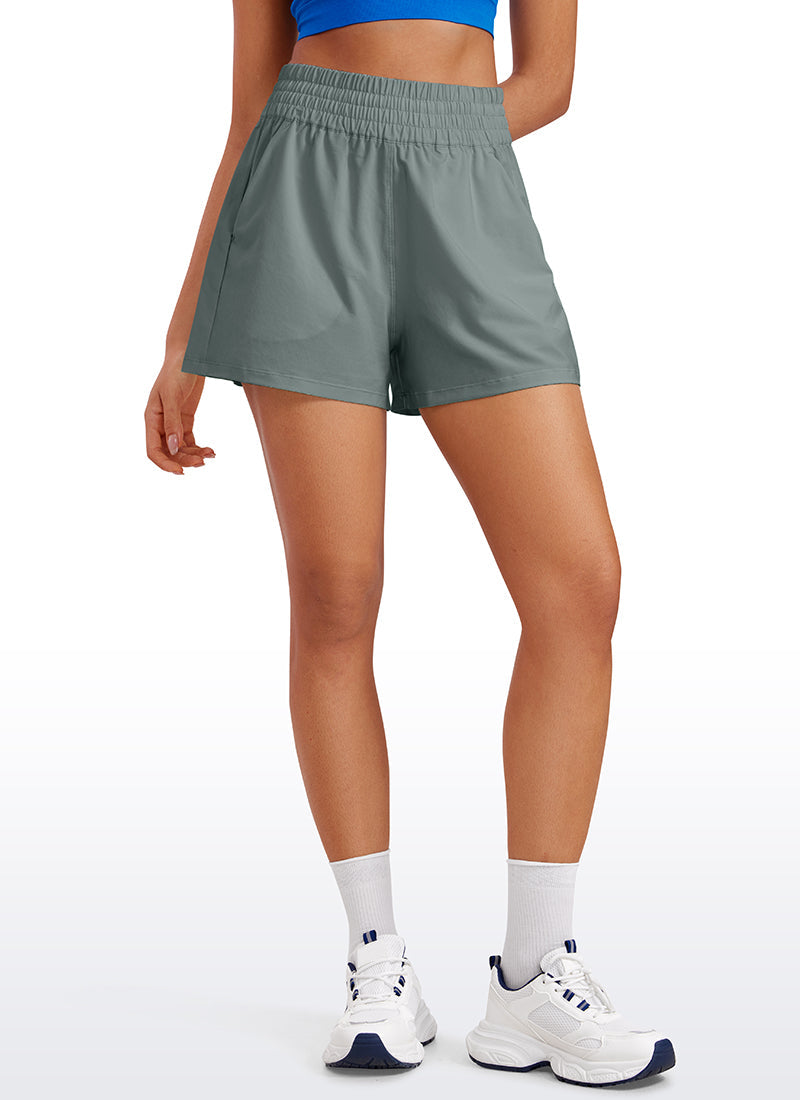 Serene Cove™ | Feathery-Fit Zachte High Waisted Voeringloze Golf Shorts met Zakken 3''