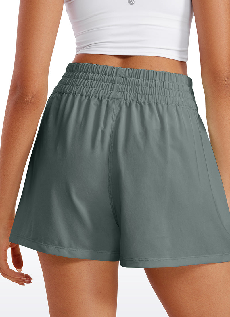 Serene Cove™ | Feathery-Fit Zachte High Waisted Voeringloze Golf Shorts met Zakken 3''
