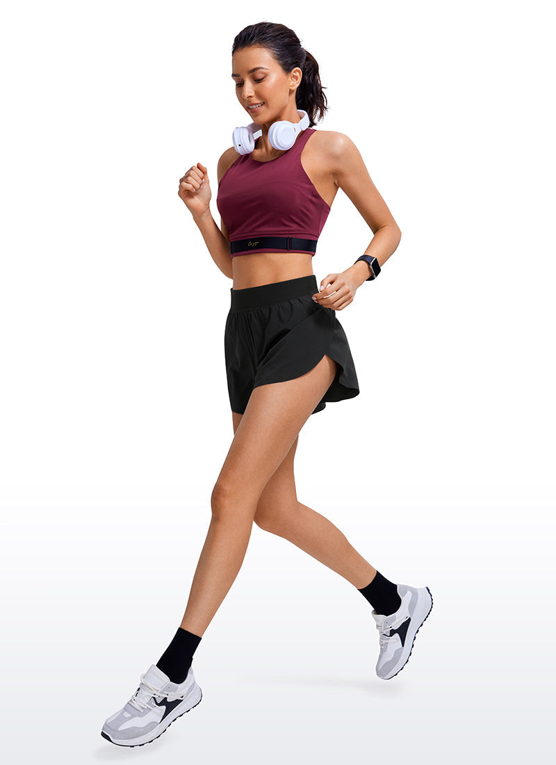 Serene Cove™ | Feathery-Fit Zachte Mid Rise Dolfijn Gevoerde Shorts 4''