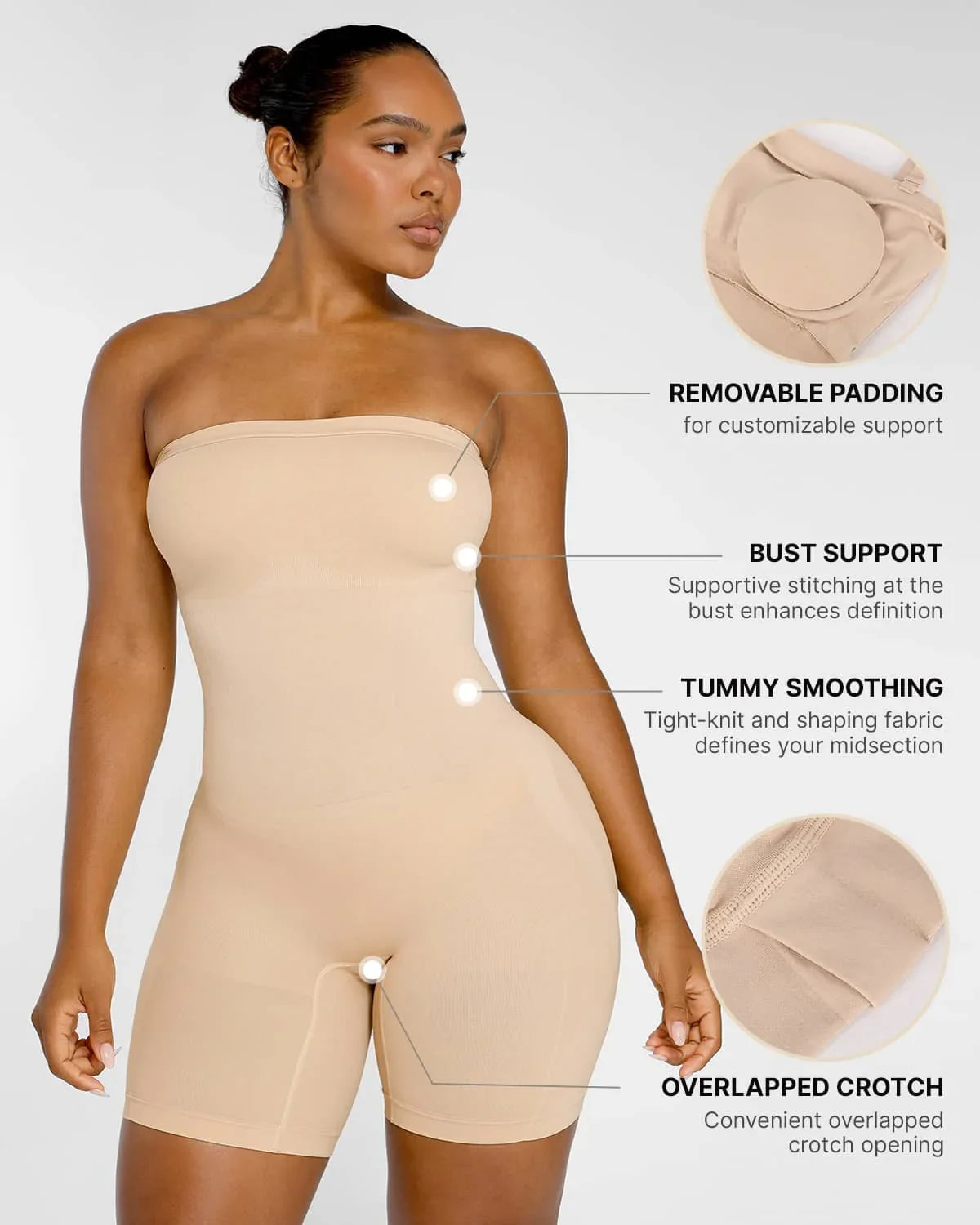 Serene Cove™ | Seamless Sculpt Strapless Bodysuit