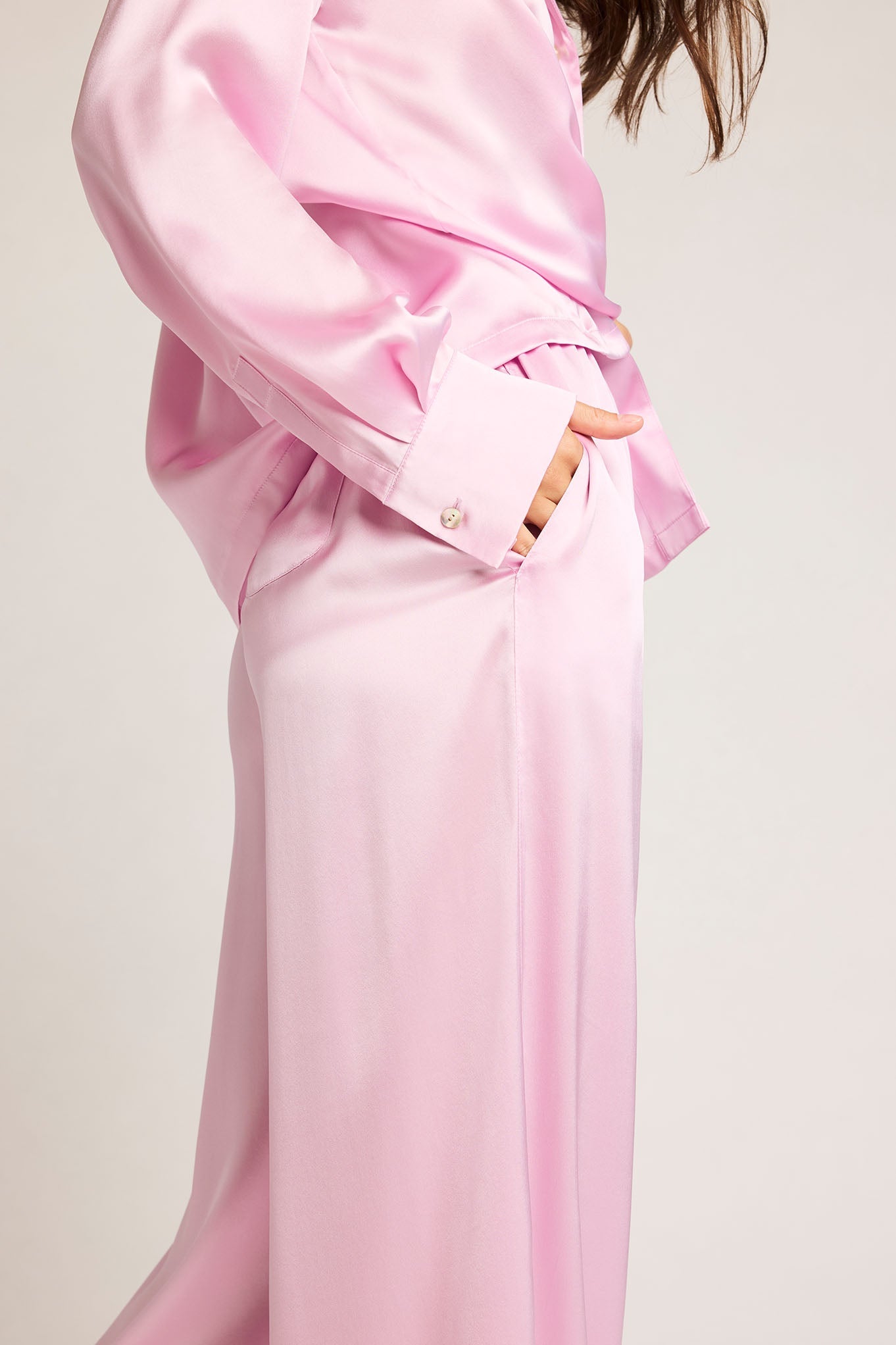 Serene Cove™ | Eclipse Silk Track Pant in Babe