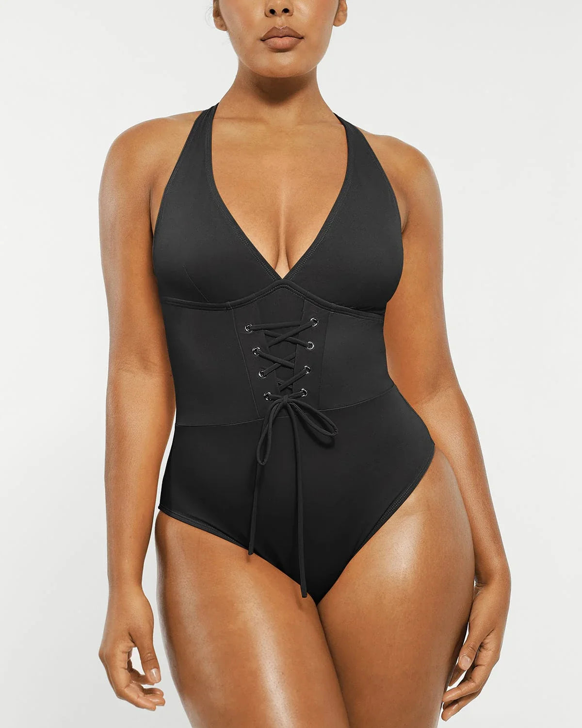 Serene Cove™ | Smart Sculpt Plunge Corset Shaping Swimsuit