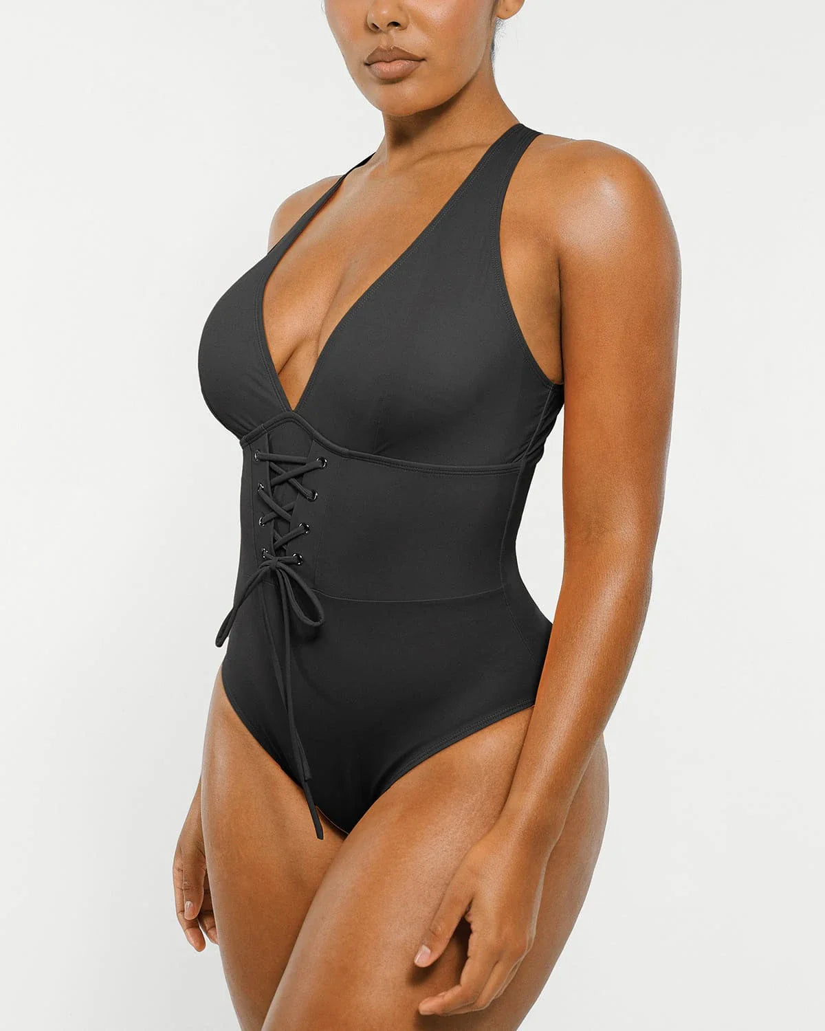 Serene Cove™ | Smart Sculpt Plunge Corset Shaping Swimsuit