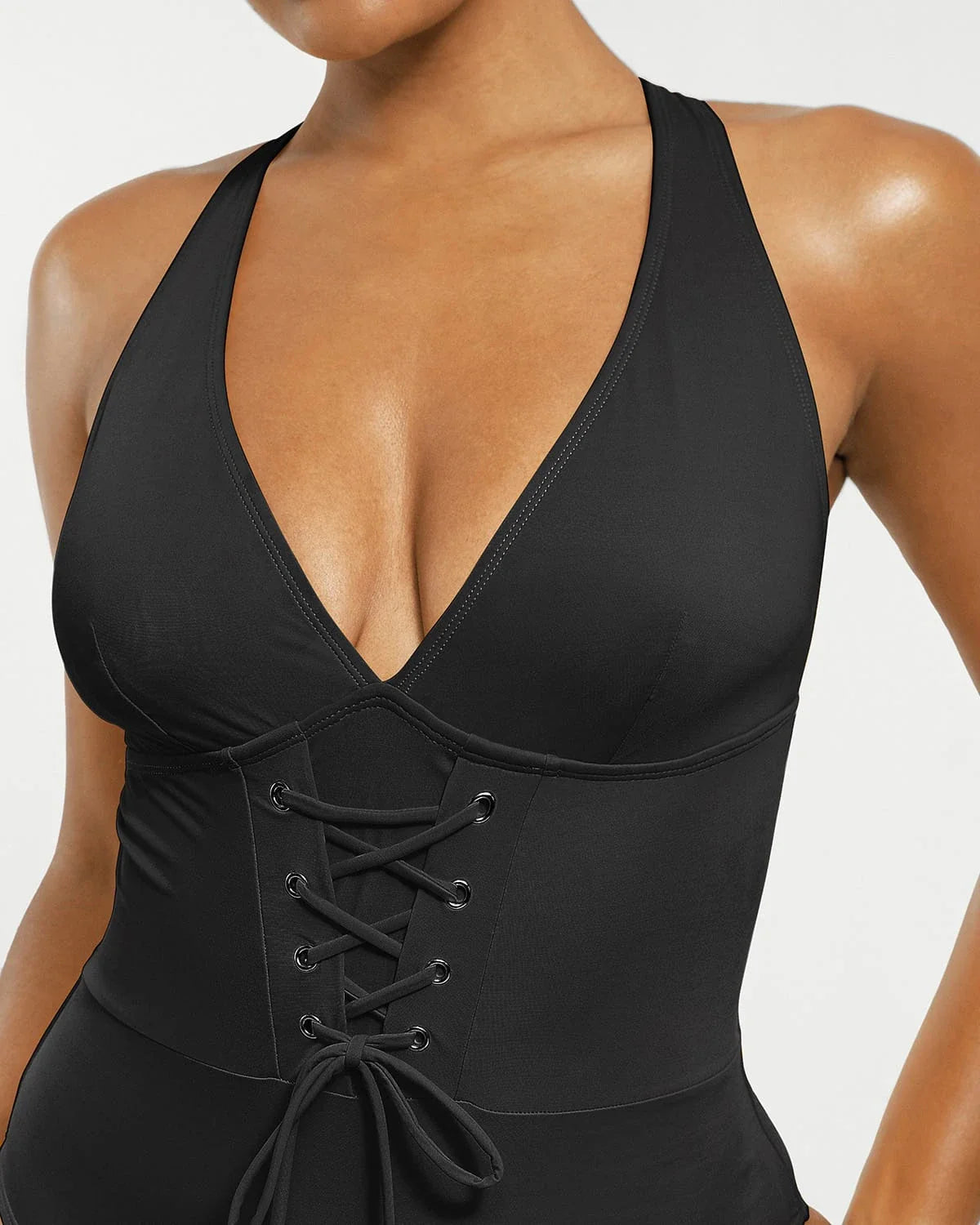 Serene Cove™ | Smart Sculpt Plunge Corset Shaping Swimsuit