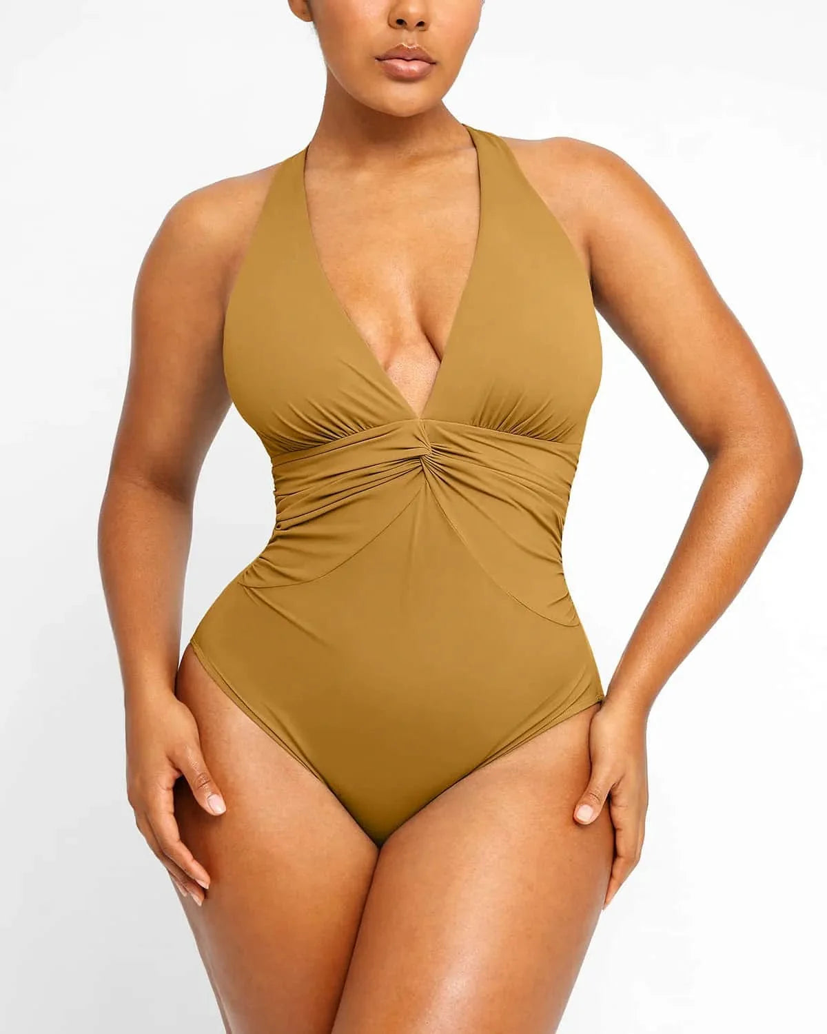 Serene Cove™ | Smart Sculpt Twist-Front Shaping Zwempak met Ruches